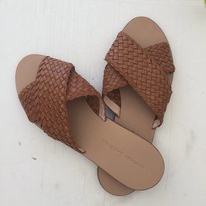 Loeffler Randall Woven Leather Slides - Claudie